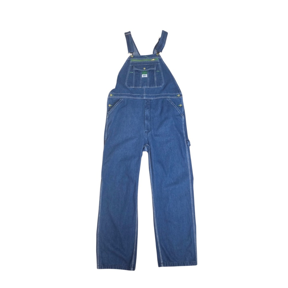Liberty Mens 38x32 Blue Denim Utility Pockets Rugged Workwear Bib Overall Jeans